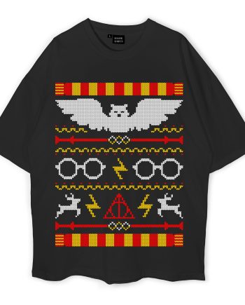 Harry Potter Ugly Christmas Oversized T-Shirt