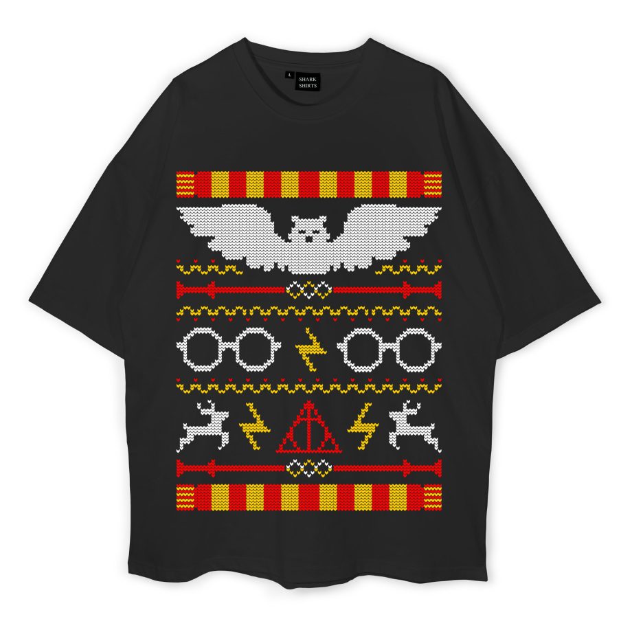 Harry Potter Ugly Christmas Oversized T-Shirt