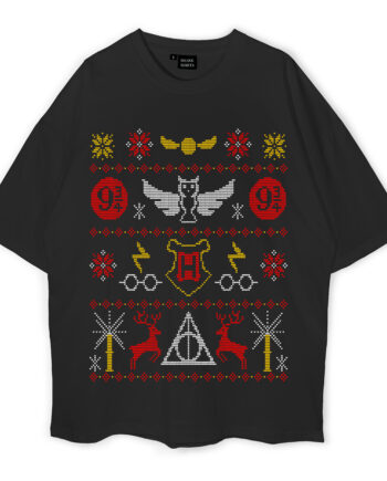 Harry Potter Ugly Christmas Oversized T-Shirt