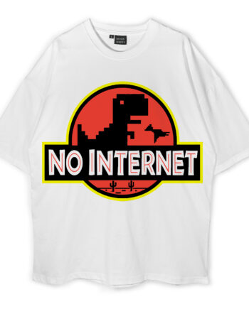 Jurassic Park No Internet Oversized T-Shirt