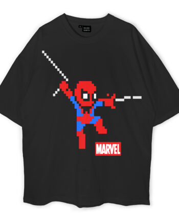Pixel Spiderman Oversized T-Shirt