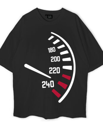 Racing Car Speedometer Oversized T-Shirt