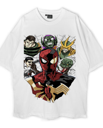 Spider-Man Oversized White T-Shirt