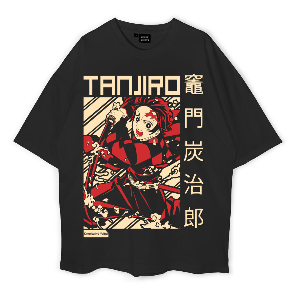 Tanjiro Kamado Oversized T-Shirt - Shark Shirts