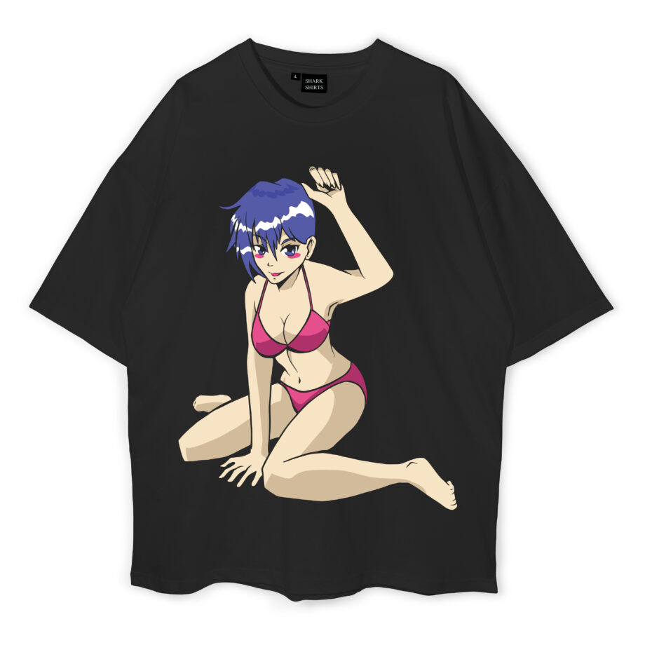 Anime Girl Bikini Oversized T-Shirt