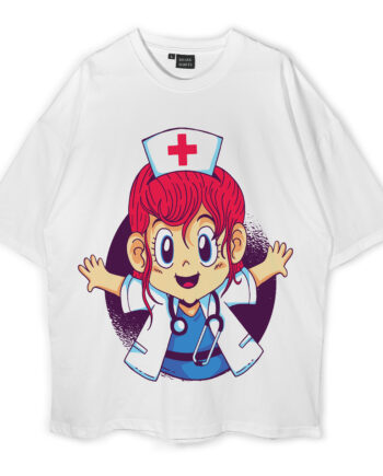 Anime Nurse Girl Oversized T-Shirt