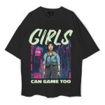 Bögre Angol Szöveggel Lányok Oversized T-Shirt