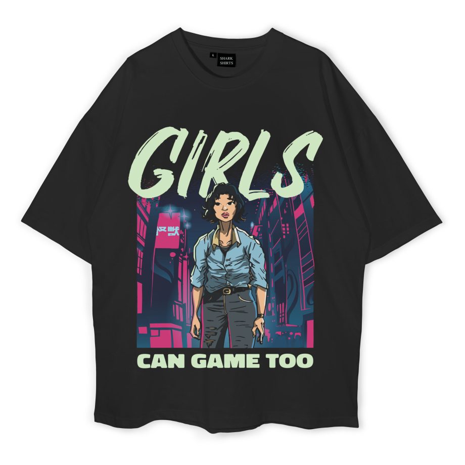 Bögre Angol Szöveggel Lányok Oversized T-Shirt