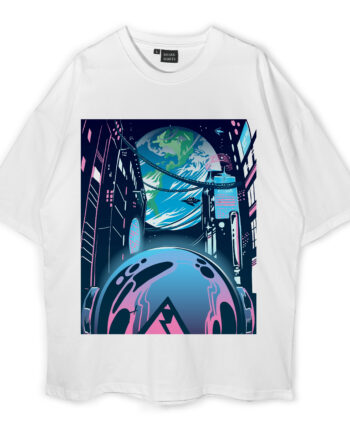 Camiseta Cyberpunk City Oversized T-Shirt