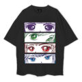 Colorful Manga Or Anime Eyes Oversized T-Shirt