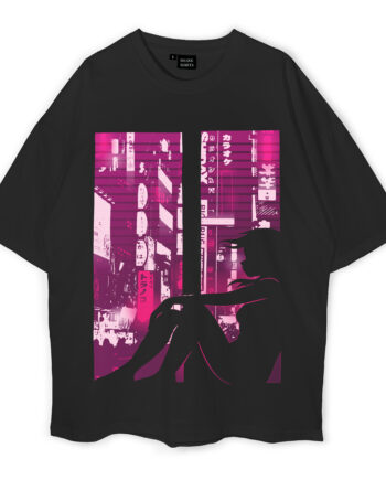 Cyberpunk Girl Oversized T-Shirt