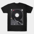 DJ Turntable, Playing Vinyl Record Photo T-Shirt