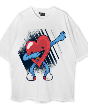Dabbing Heart Oversized T-Shirt