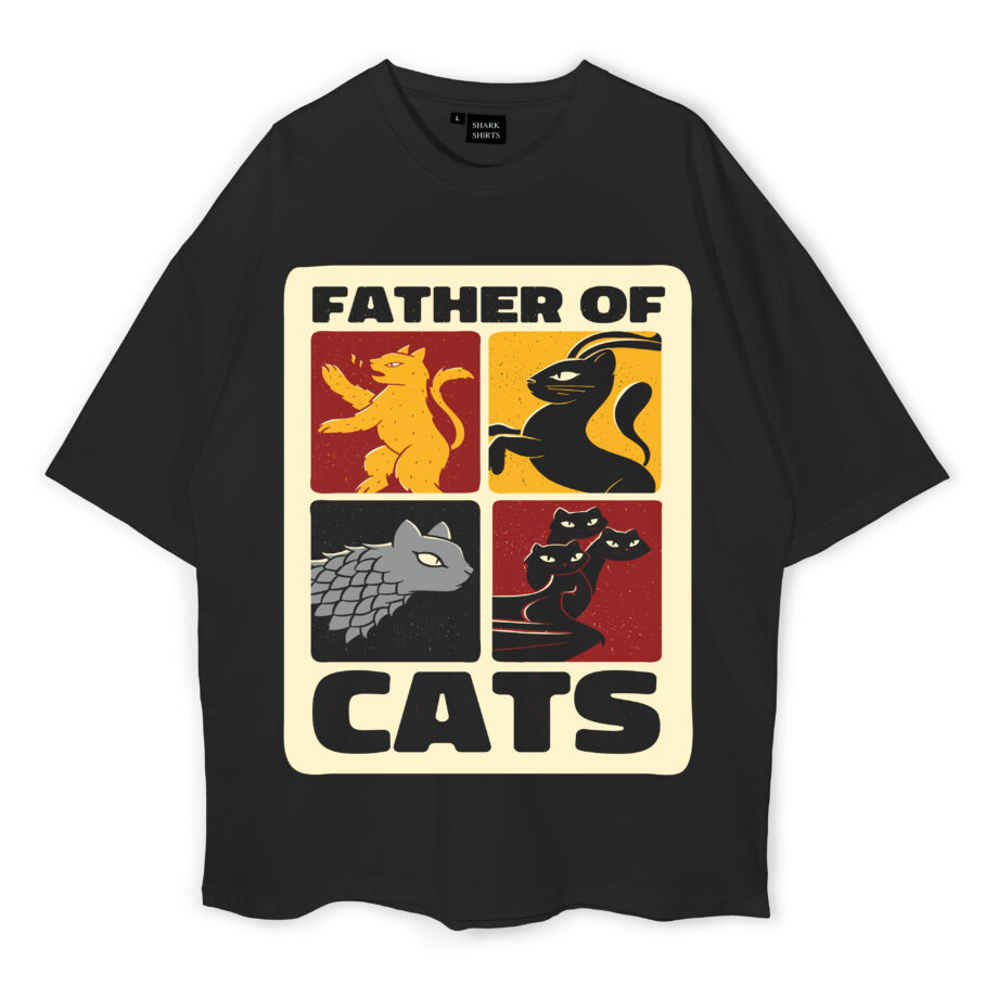 Father Of Cats Oversized T-Shirt