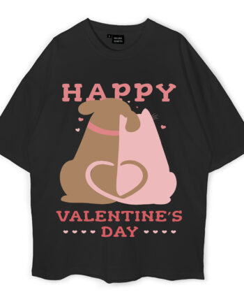 Happy Valentine's Day Oversized T-Shirt