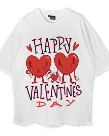 Happy Valentine's Day Oversized T-Shirt