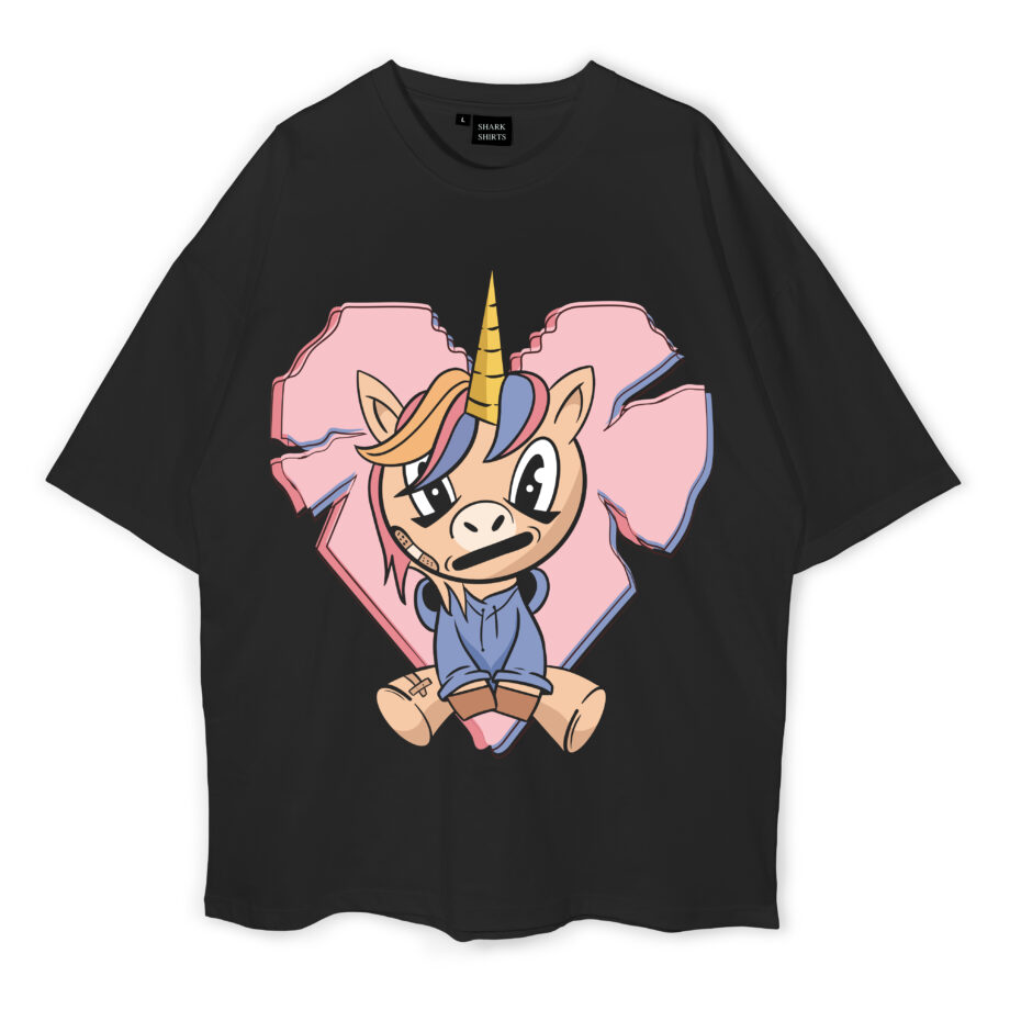 Heartbreak Unicorn Katilan Oversized T-Shirt