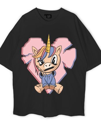 Heartbreak Unicorn Katilan Oversized T-Shirt