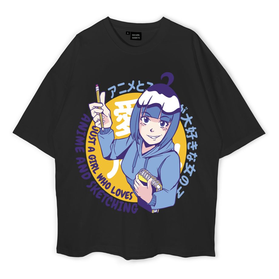 Just A Girl Who Loves Oversized T-Shirt