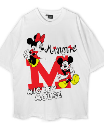 Mickey And Minnie Mouse Oversized T-Shirt