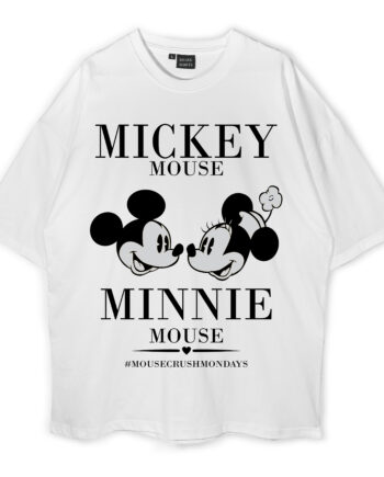 Minnie And Mickey Mouse Oversized T-Shirt