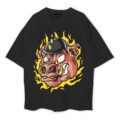 Pig Punk Rocker Oversized T-Shirt