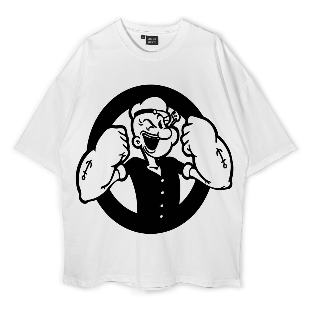 Popeye Oversized T-Shirt - Shark Shirts