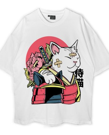 Samurai Cat Oversized T-Shirt