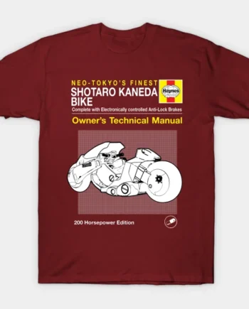 Shotaro Kaneda Bike Haynes Manual Akira T-Shirt