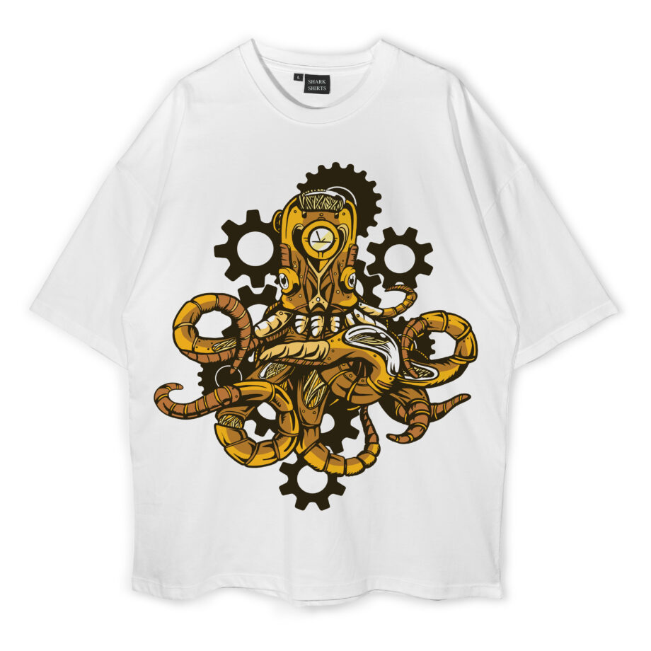 Steampunk Octopus Displate Oversized T-Shirt