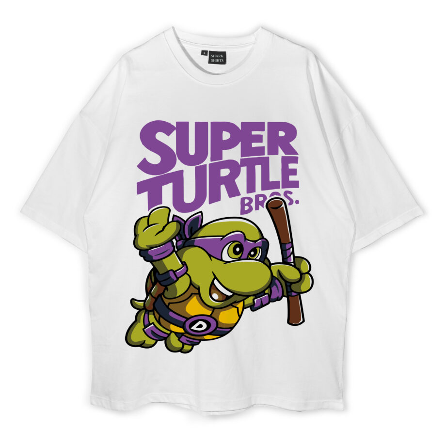 Super Turtle Bros Cutting Board Oversized T-Shirt