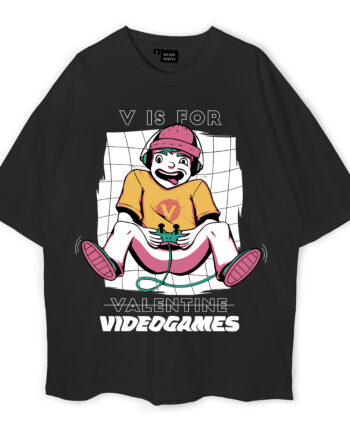 Valentine Day Video Games Oversized T-Shirt