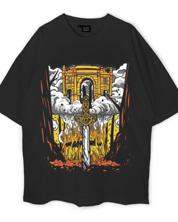 Viking Funeral Oversized T-Shirt