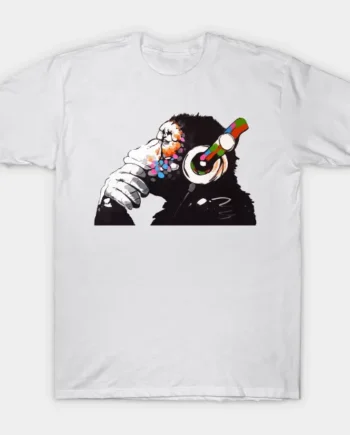 BANKSY DJ Monkey Thinker T-Shirt