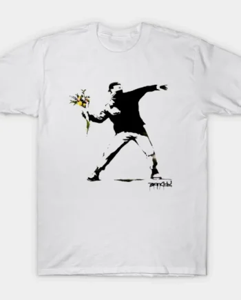 BANKSY Flower Thrower T-Shirt