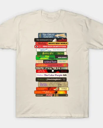 Classic Banned Books Stack T-Shirt