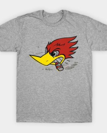 Crazy Woodpecker Automotive Mascot T-Shirt
