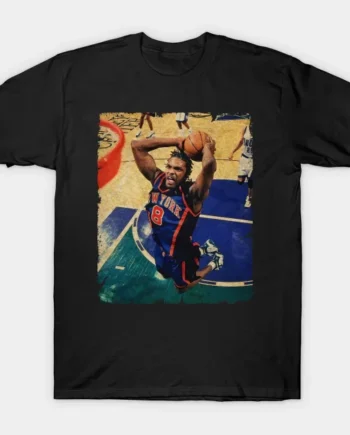 Latrell Sprewell In New York Knicks T-Shirt