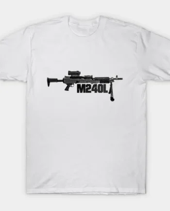 Machine Gun US Military Infantry T-Shirt