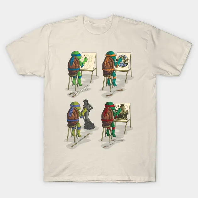 T-shirts Queens Nickelodeon Teenage Mutant Ninja Turtles - Mikey Sun Unisex  T-Shirt White