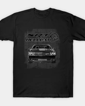 SRT Hellcat Car Sketch T-Shirt