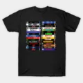 VHS 80s Horror Movie Stacks T-Shirt