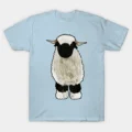 Valais Blacknose Sheep Cartoon Illustration T-Shirt