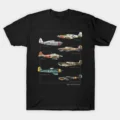 WW2 Fighter Aircraft Warbirds T-Shirt