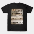 Audio HiFi Sound System Mixed Media Collage T-Shirt