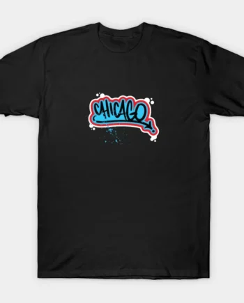 Chicago Street Tag With Splatters T-Shirt