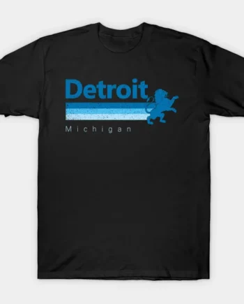 Detroit Football Retro Michigan T-Shirt