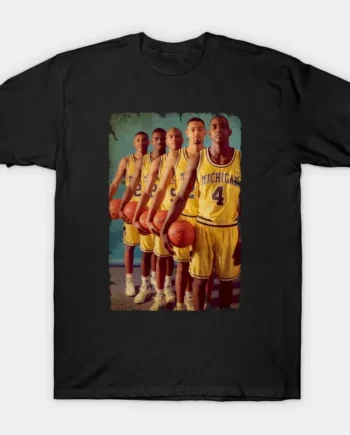 Fab Five Teams Basketball Vintage T-Shirt