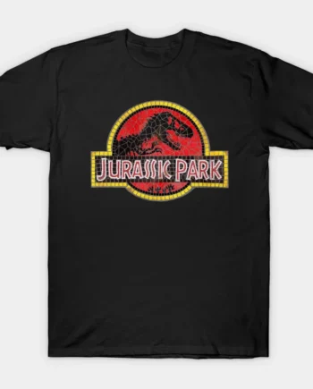 Jurassic Park Logo Mosaic Smudge T-Shirt