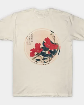 Old Japanese Flower Painting T-Shirt